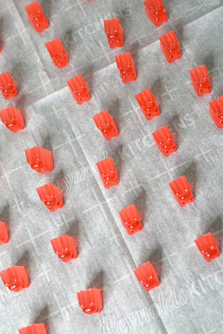 Valentine's Day gummy bears are pink and infused with rosé.