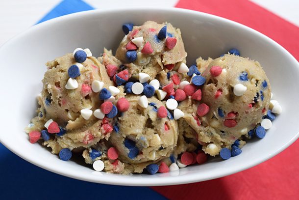 Red, White & Blue Edible Cookie Dough Recipe