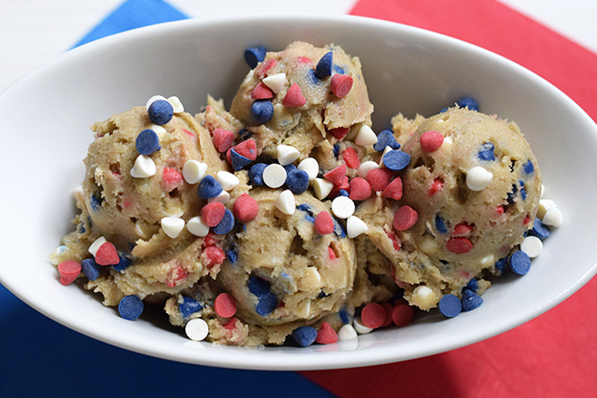 Red, White & Blue Edible Cookie Dough Recipe