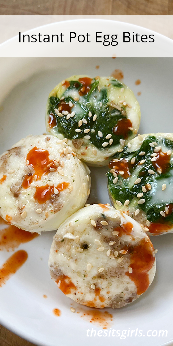 Plate with instant pot egg white bites.