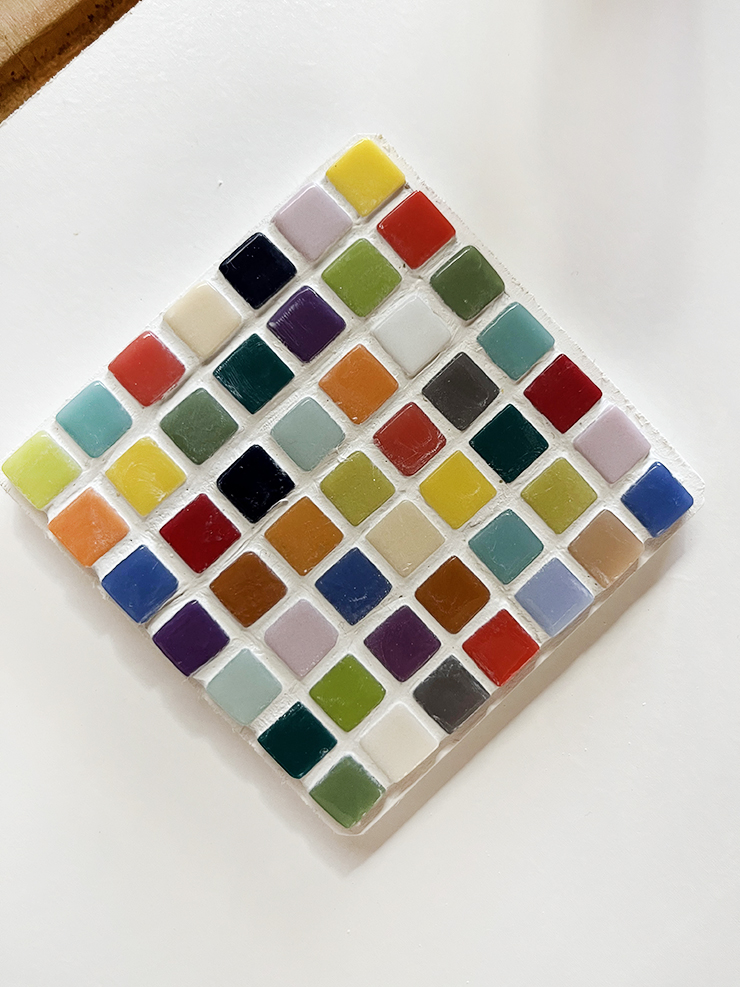 Mosaic tile coaster.