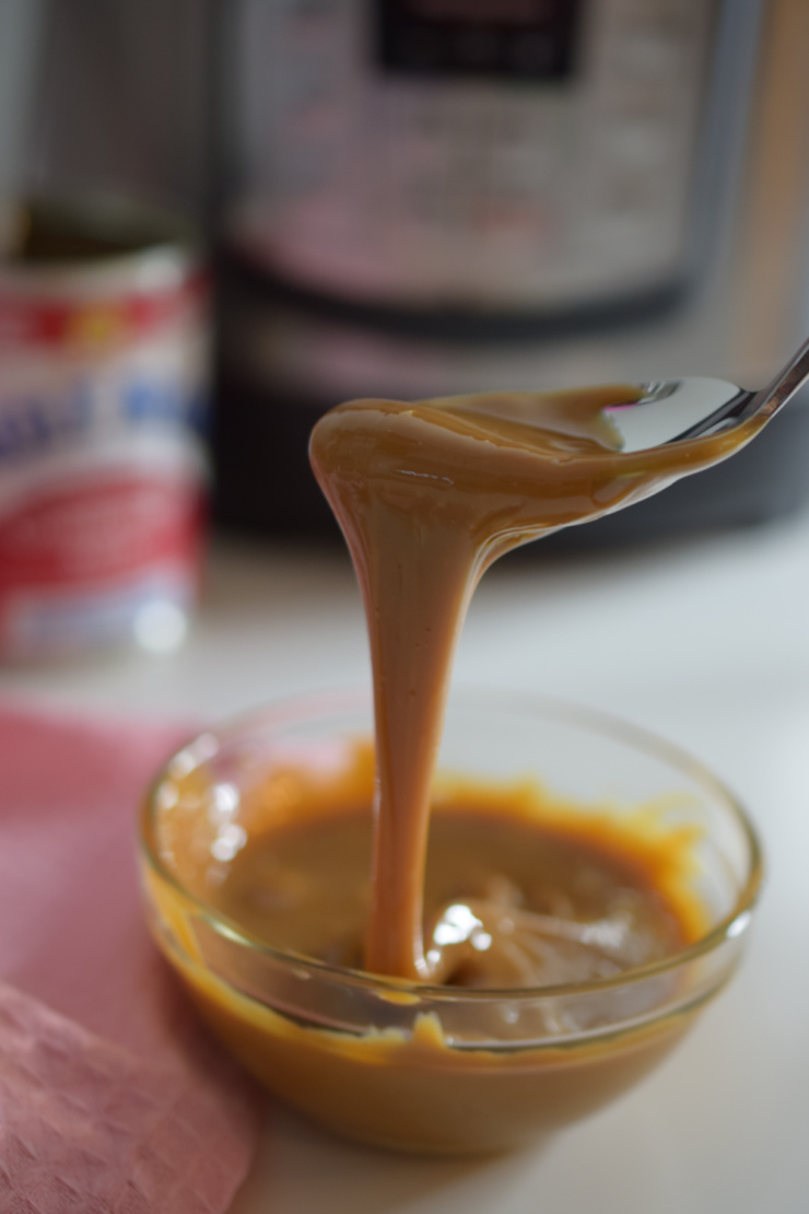 Spoonful of dulce de leche.