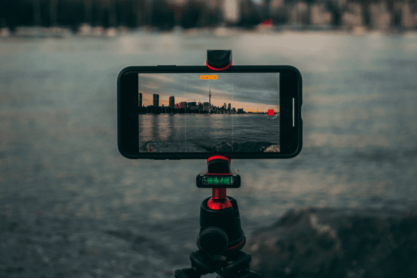 Cell phone recording live video.