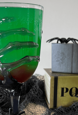 Spooky green cocktail.